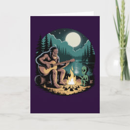 Cartão Encontro Paranormal de Bigfoot Alien OVNI Críptido