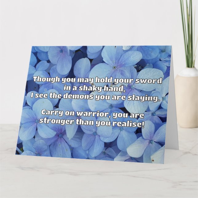 Cartão Encorajamento à cotação positiva do Empath Warrior (Frente)