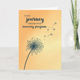 Cartão Encorajamento ao Dandelion de recuperação em 12 et