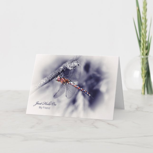 Cartão Encorajamento Para A Frita, Apenas Segure A Dragon (Frente)