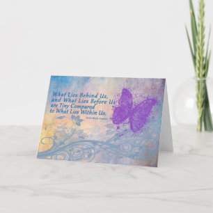 Cartão encouragement card butterfly, Emerson Quote