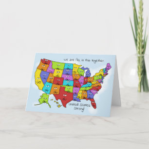 Cartão Encouragement Covid 19 Virus, United States Shows