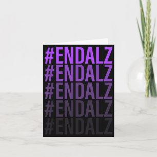Cartão #endalz memória apoio à conscientização da alzheim