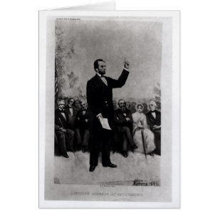 Cartão Endereço de Lincoln em Gettysburg, 1895
