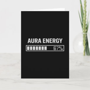 Cartão Energia Aura aos 67 Meme Divertido Seis Sete Geraç