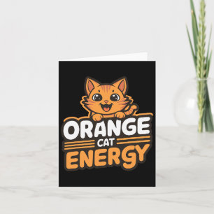Cartão Energia de Gato Laranja