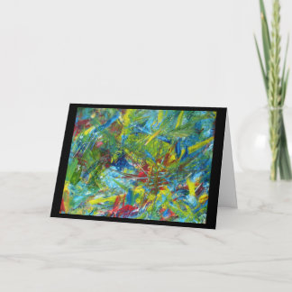 Cartão Energy Fields Abstrato Painting, por Julia Morrill