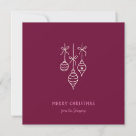 Cartão Enfeite de Natal com Nome de Família Personalizado