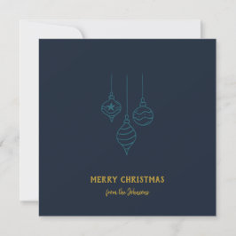 Cartão Enfeite de Natal com Nome de Família Personalizado
