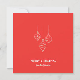 Cartão Enfeite de Natal com Sobrenome Personalizado
