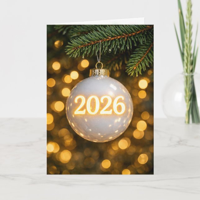 Cartão Enfeite de Natal de 2026 (Frente)