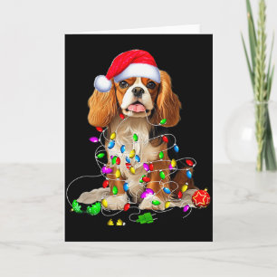 Cartão Enfeite de Natal de Cachorro Cavalier King Charles