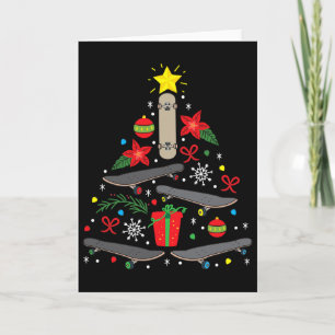 Cartão Enfeite De Natal De Skate De Skateboard Árvore Gif