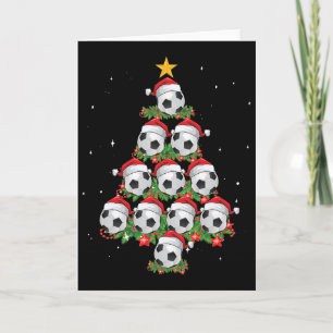 Cartão Enfeites de Natal de Futebol para Árvore de Natal