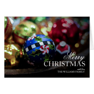 Cartão Enfeites de natal decorativos fechados