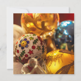 Cartão Enfeites de natal festivos