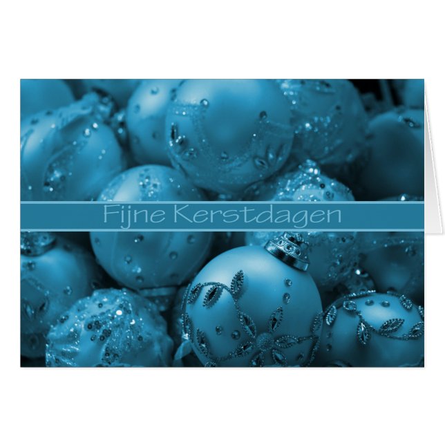 Cartão Enfeites de natal Fijne Kerstdagen (Frente Horizontal)