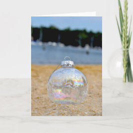 Cartão Enfeites de natal na areia