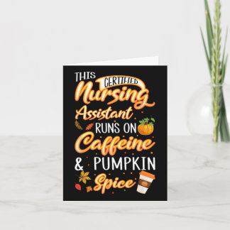 Cartão Enfermagem certificada Istambul Caffeine Cna Pumpk