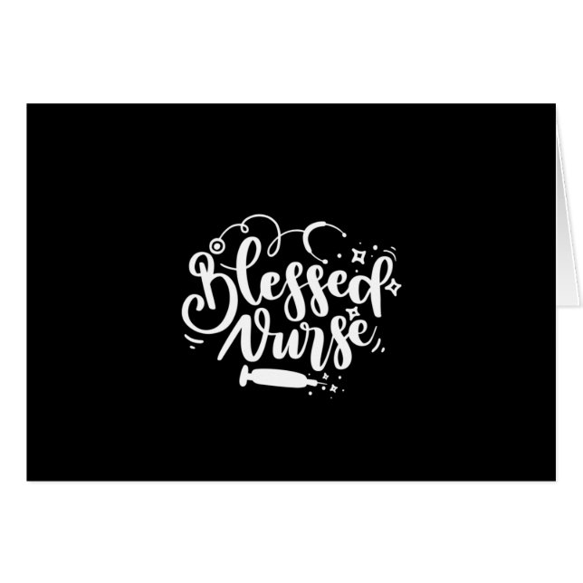 Cartão Enfermeira abençoada Enfermeira (Frente Horizontal)