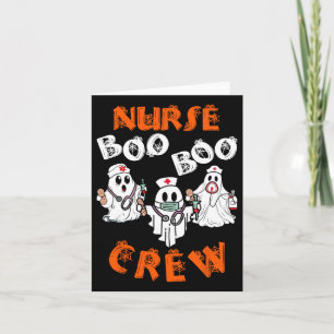 Cartão Enfermeira Boo Scrub Engraçado Fantasias de Hallow