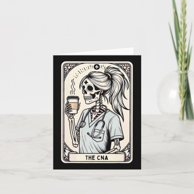 Cartão Enfermeira certificada Istant Tarot Card Skeleton  (Frente)