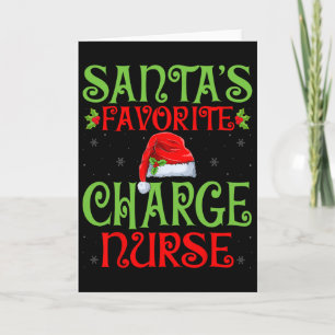 Cartão Enfermeira Chefe Favorita do Papai Noel Presentes 