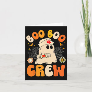 Cartão Enfermeira de Bo Boo Ghost Halloween