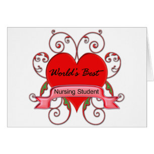 Cartão Enfermeira de estudante do mundo a melhor