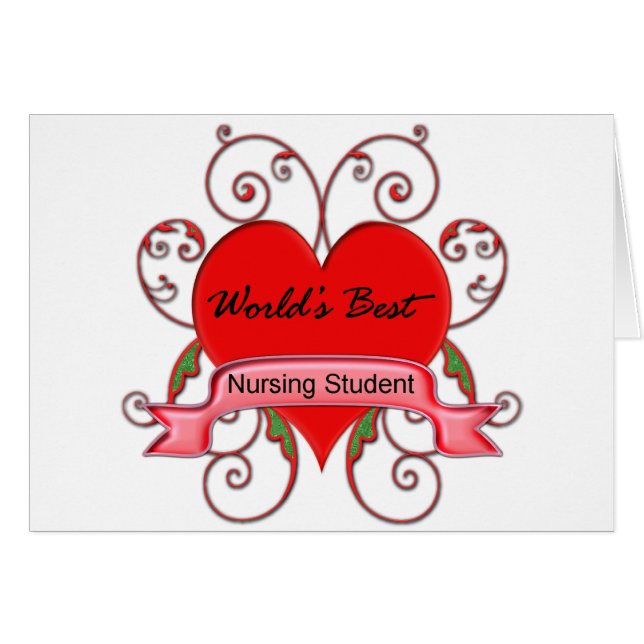 Cartão Enfermeira de estudante do mundo a melhor (Frente Horizontal)