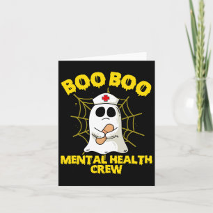 Cartão Enfermeira de Halloween Costume Mental Health Nurs