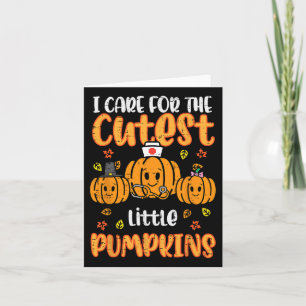 Cartão Enfermeira de Pumpkins Halloween Caiu no Topo da Q