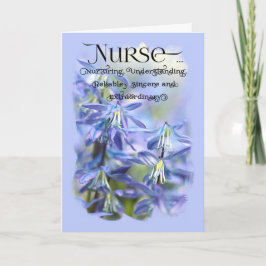 Cartão Enfermeira/dia feliz das enfermeiras - flores de