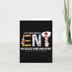 Cartão Enfermeira Enfermeira Orelha Garganta Que Nós Real