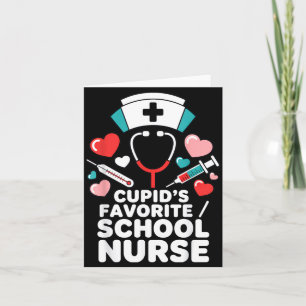 Cartão Enfermeira Escolar Favorita do Cupido Dia dos Namo