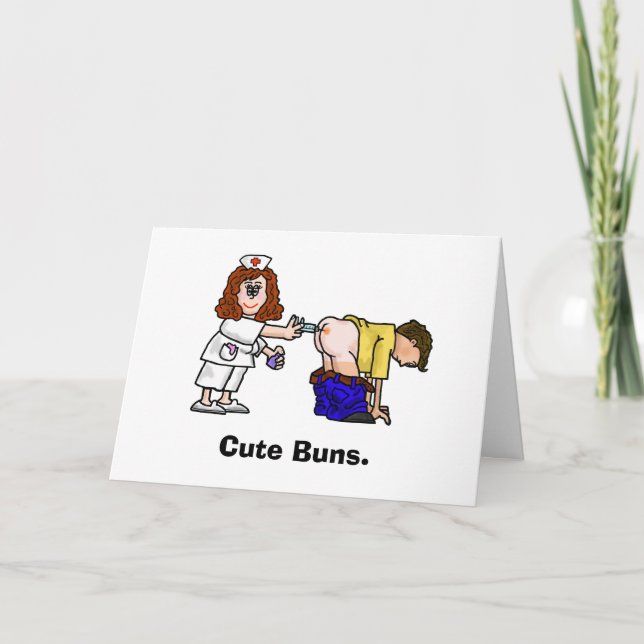 Cartão Enfermeira Fazendo Shot Na Placa De Aniversário Do (Frente)