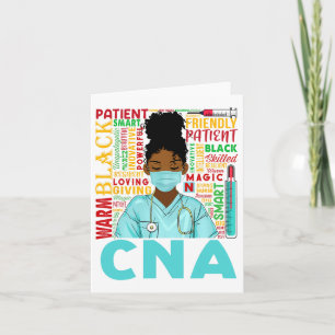 Cartão Enfermeira Forte Preta Cna Afro Melanina Americana