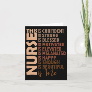Cartão Enfermeira Negra História Negra Enfermeira Melanin