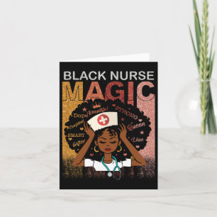 Cartão Enfermeira Negra Magia Afro Melanin Rainha Negra