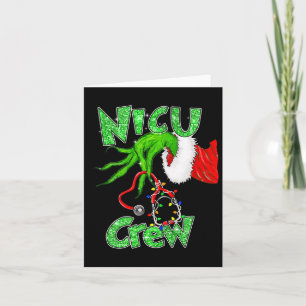 Cartão Enfermeira Nicu Crew Feliz Estetoscópio de Natal X