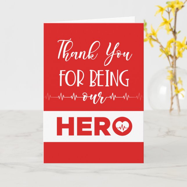 Cartão Enfermeira Obrigado Doutor Herói (Flor Amarela)