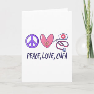 Cartão Enfermeira Paz Amor CNFA