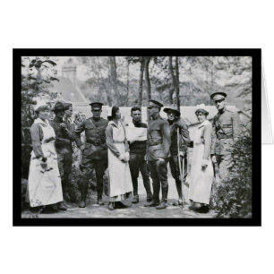 Cartão Enfermeiras e doutores de WWI