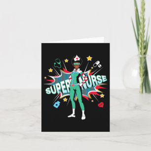 Cartão Enfermeiras Negras Rocham Camisa Super Hero Black