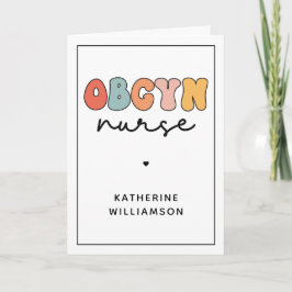 Cartão Enfermeiro de OBGYN Personalizado