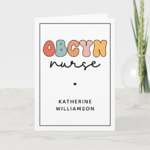 Cartão Enfermeiro de OBGYN Personalizado