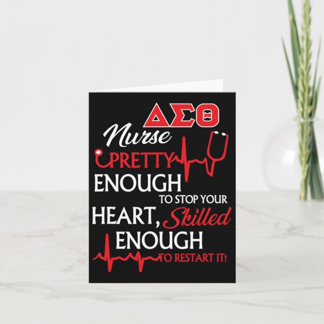 Cartão Enfermeiro de Soridade Delta Sigma Theta (Frente)