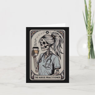 Cartão Enfermeiro profissional Tarot Card Skeleton Hallow