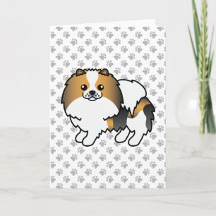 Cartão Enfermeiro Tricolor Pomeraniano Cão e patas