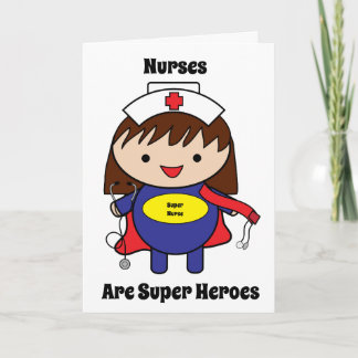 Cartão Enfermeiros Super Hero Kawaii Personalizam